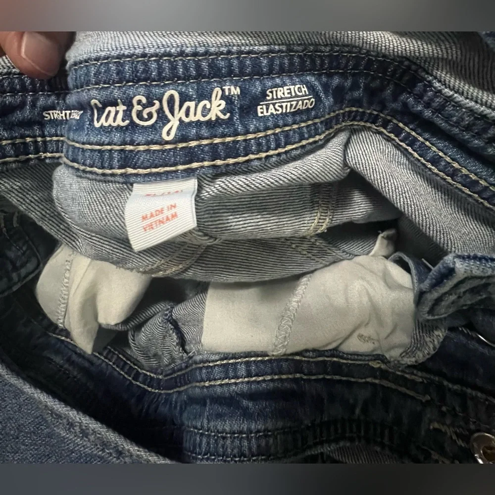 Cat & Jack Classic Blue Denim Overalls | Fall | Trendy | Casual | Cotton - Picture 11 of 15